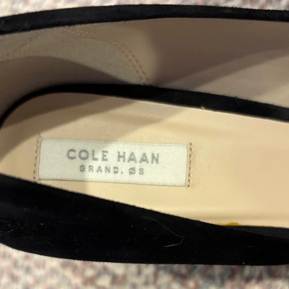 Cole Haan Black Suede Heels - Picture 4 of 5